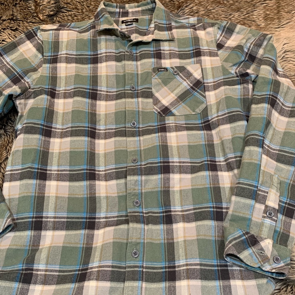 O'NEILL MEN'S Winslow Flannel Shirt Size M standard fit Size M